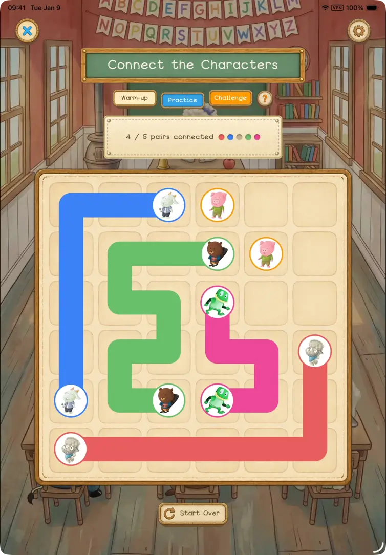 Connect characters